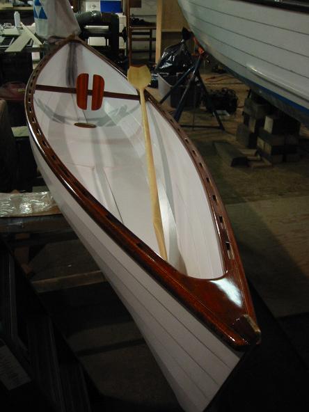 Charlotte with new double bladed paddle